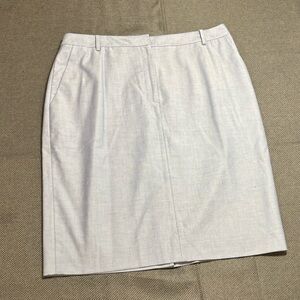 BROOKS BROTHERS NWT Oxford blue dresss shirt skirt. 100% cotton. Size 12.